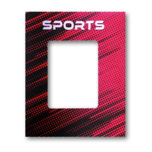 5851- NEW!!<br>Red Sports Portrait<br>Side Open